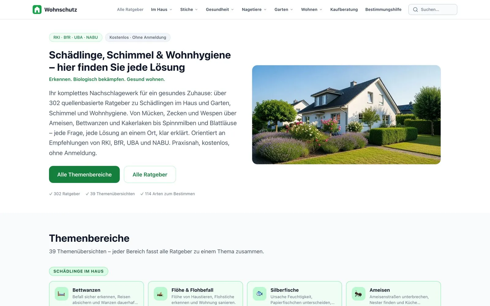 Startseite von wohnschutz.com